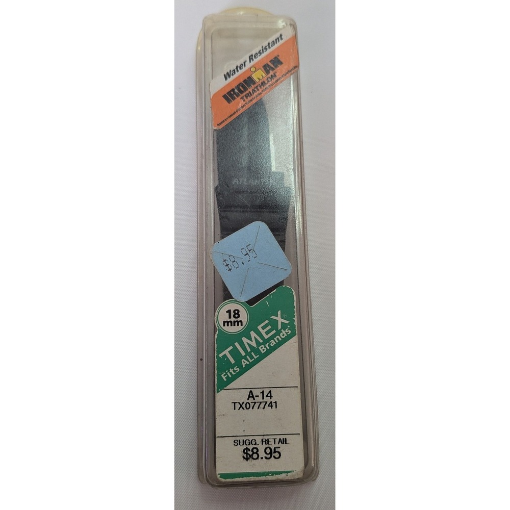 Timex Watch Band Unisex 18mm Black New Ironman Triathlon Atlantis A-14 TX077741